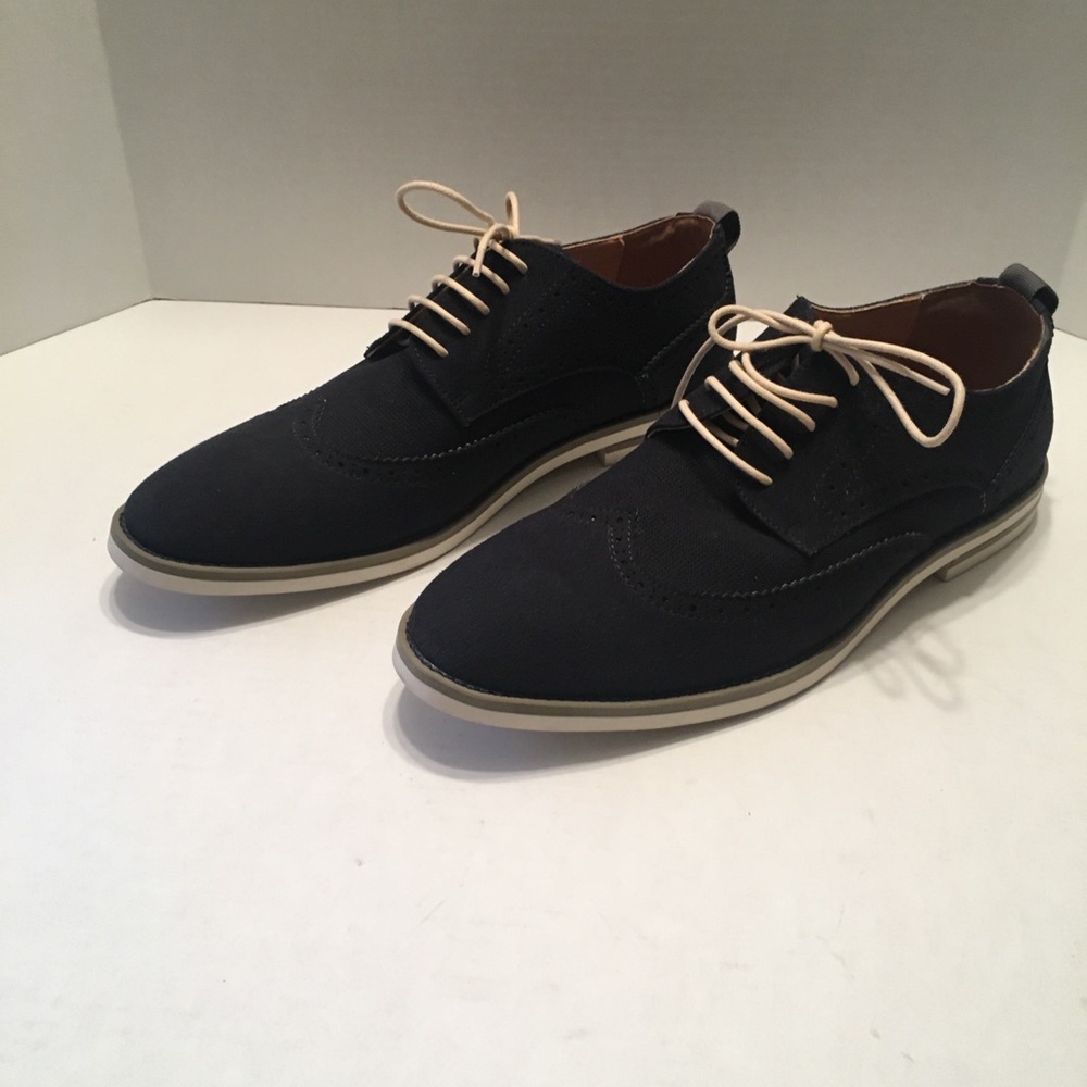 Madden blue suede wingtips